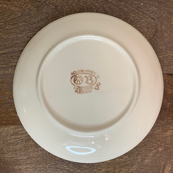 VTG Boleslawiec Polish Pottery Set-Winter Chapel Plate, Reindeer Pine Bowl, Mug - Picture 3 of 8